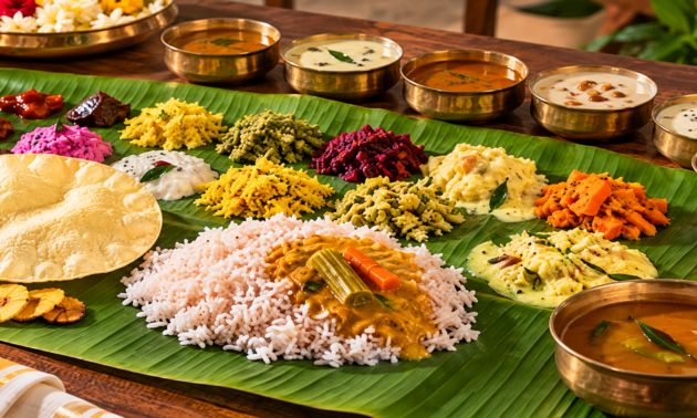 Kerala Sadya – A Feast on a Banana Leaf